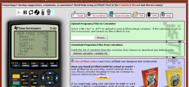 ti 84 graphing calculator emulator