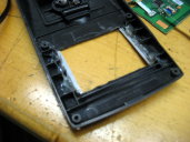 Inside touchpad cutout view
