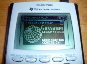 Gossamer 1.0 Calculator Web Browser screenshot