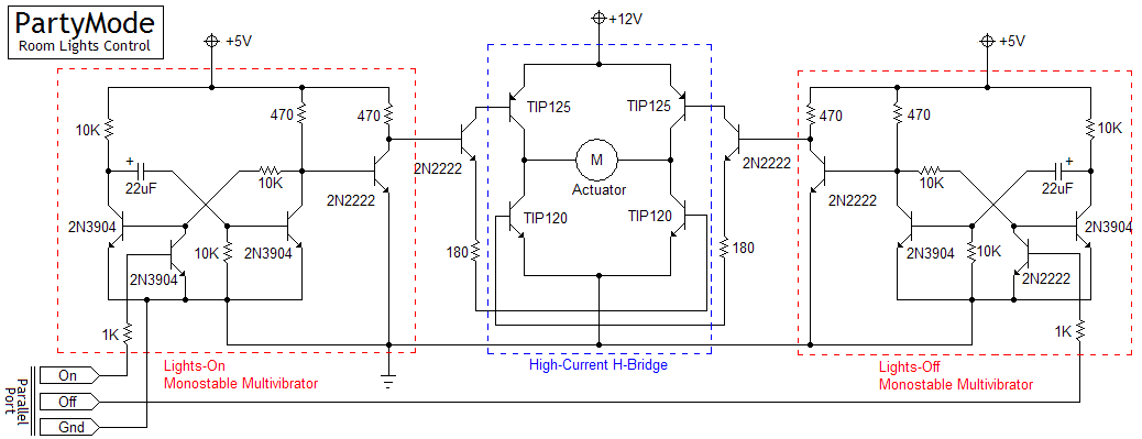 Room light actuator schematic