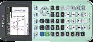 A TI-84 Plus CE: a fast, fancy, and expensive calculator.